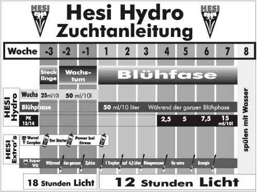 Hydro Zuchtanleitung